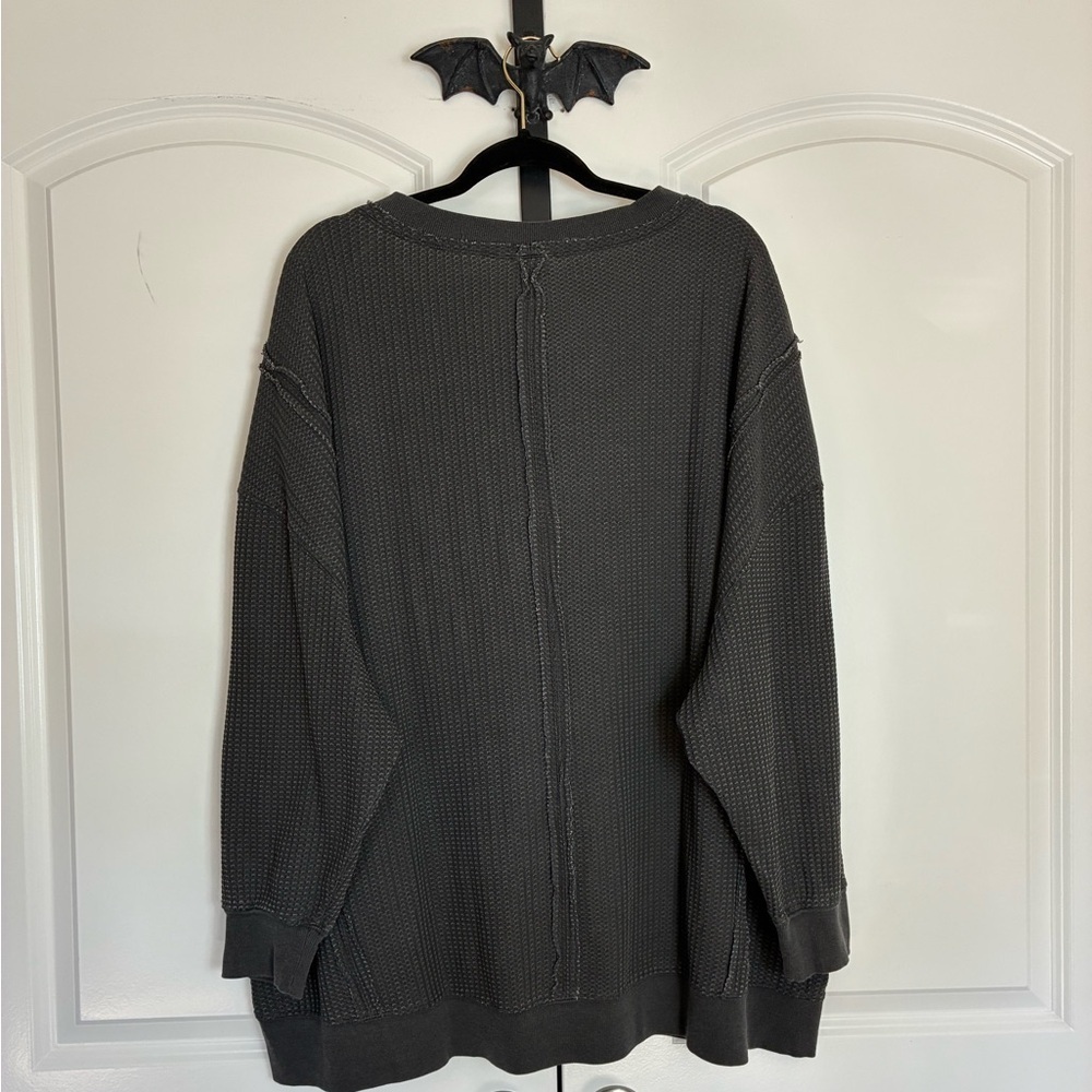 Torrid Charcoal V-Neck Relaxed Top with comfortable material NWT size 2X - Picture 6 of 16